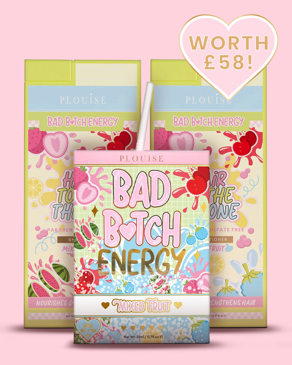 Soft Girl Bad Bitch energie- en haarverzorgingsbundel