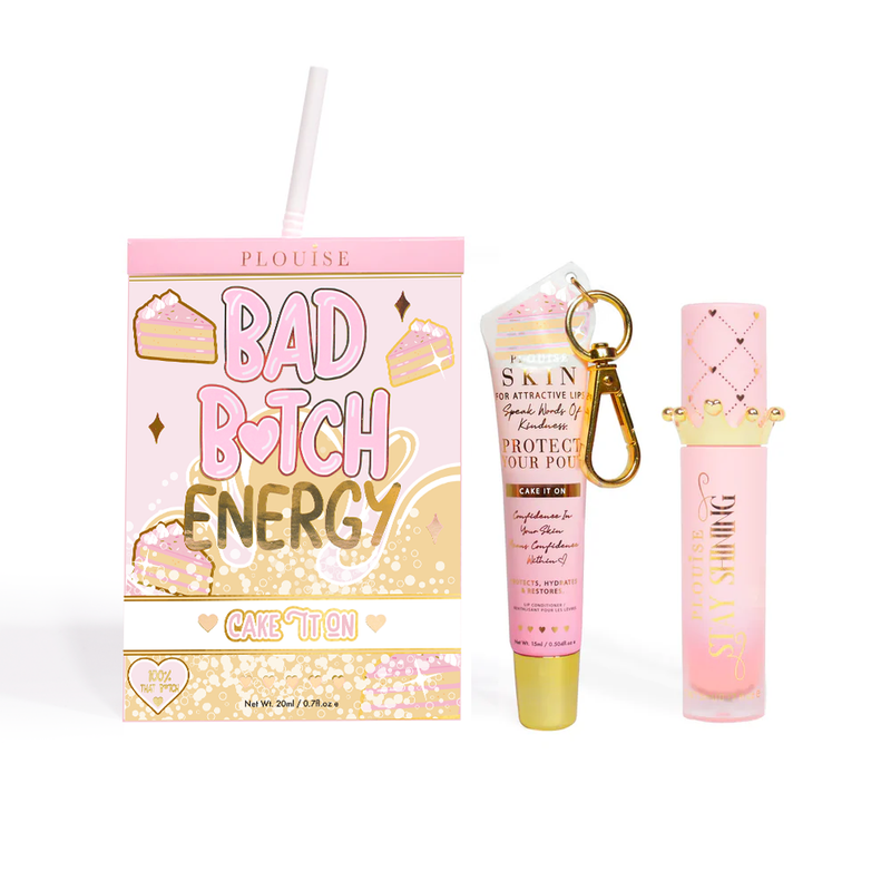 Bad Bitch Energy Lip Conditioner & Lip Oil Duo - Strawberry