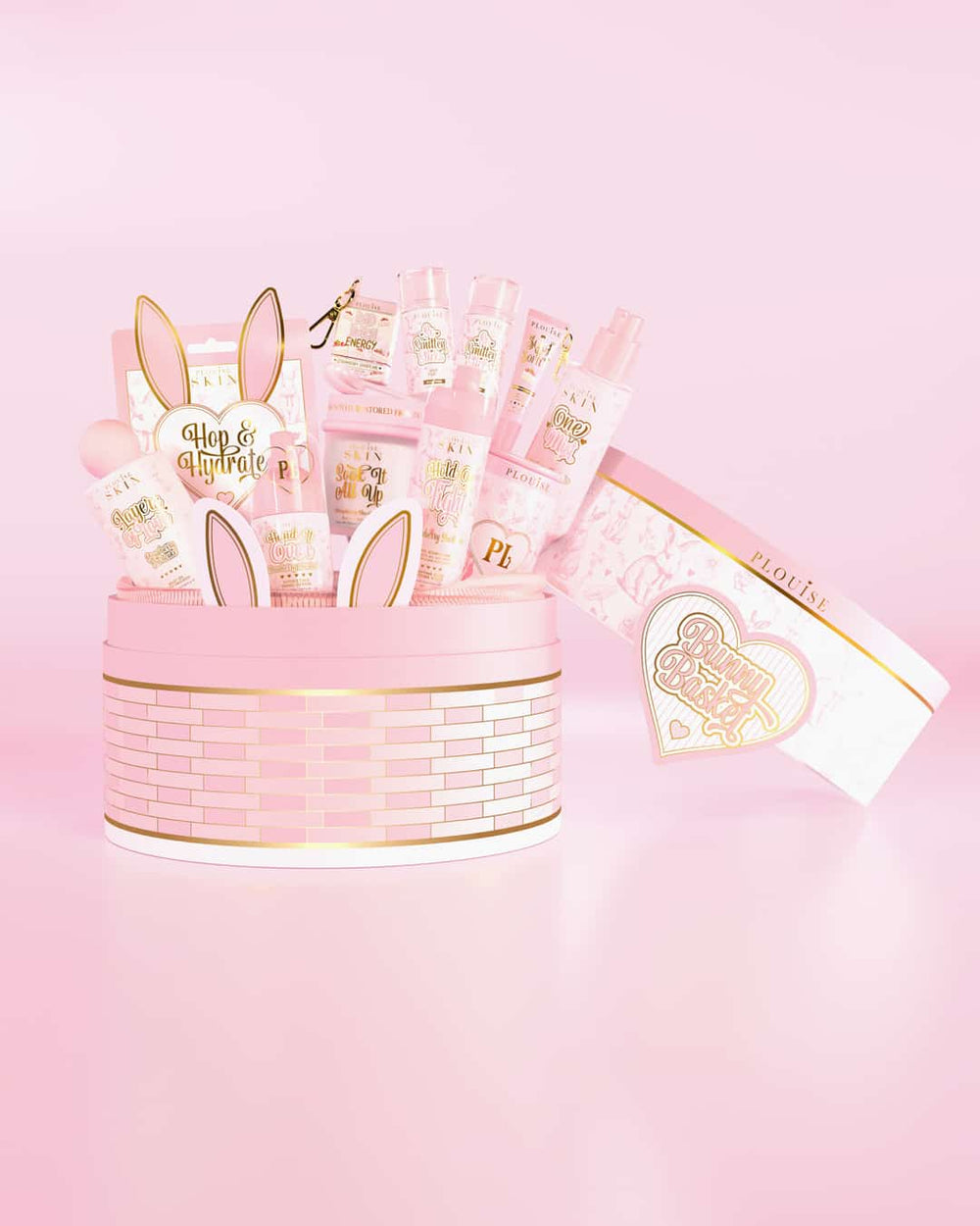 Pink P.Louise påskekurv med bunny øre design