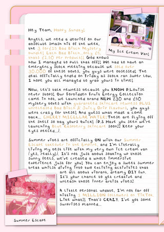 Message from Paige - Sunday 13th 2025