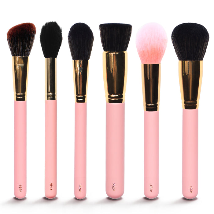 Complete 18-Piece Face & Body Brush Set With Makeup Bag