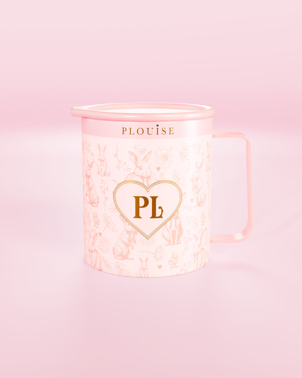 Pink P.Louise Hunny Bunny glaskrus i rustfrit stål
