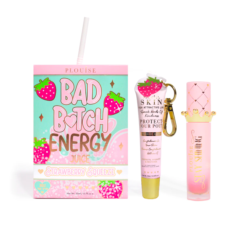 Bad Bitch Energy Lip Conditioner & Lip Oil Duo - Strawberry