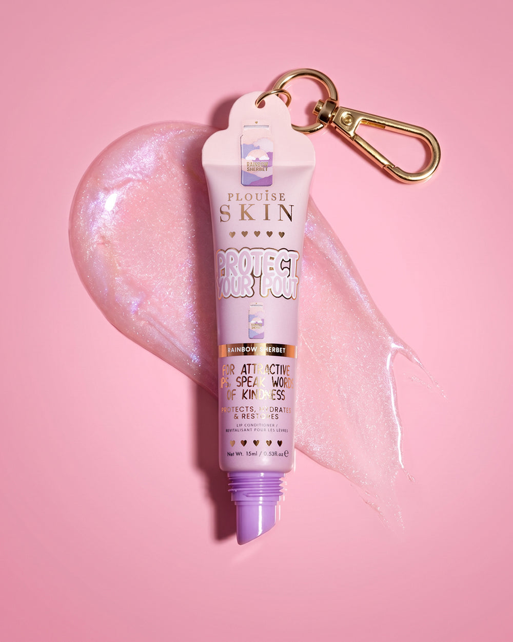 P.Louise Protect Your Pout Après-shampoing à lèvres scintillant Rainbow Sherbet