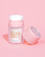 Zeg het met losse bodyglitter op de borst