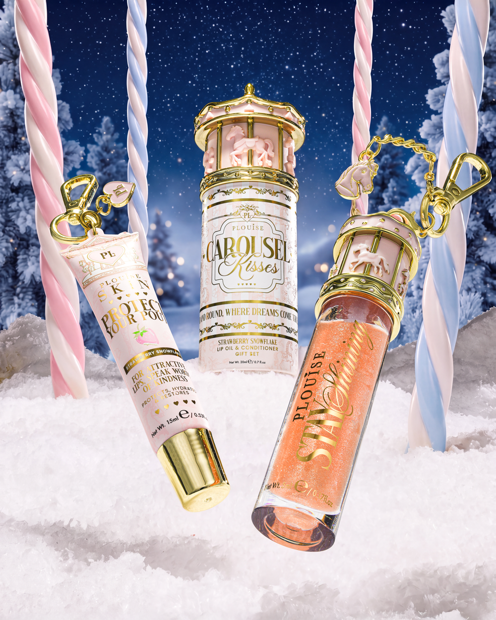 Dárková sada Carousel Kisses Lip Duo & Charm